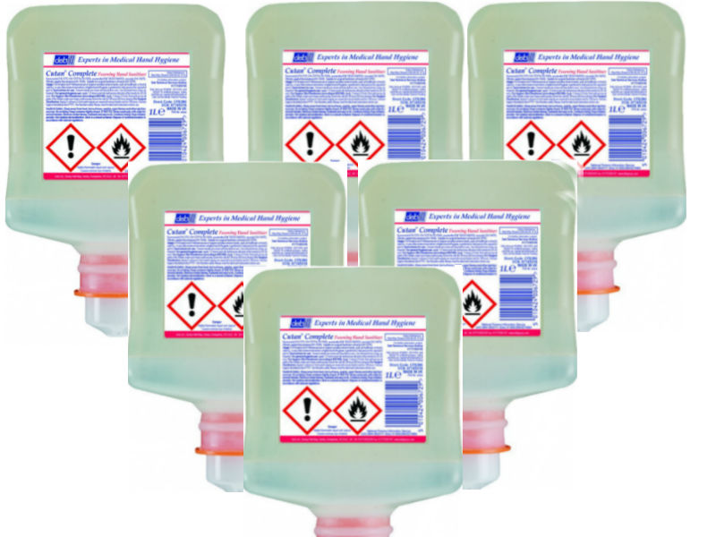 DEB Cutan Complete Foam Hand Sanitiser 6 x 1 litre