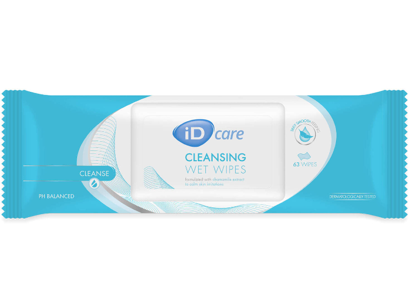 iD Care Cleansing Wet Wipes Pk 63