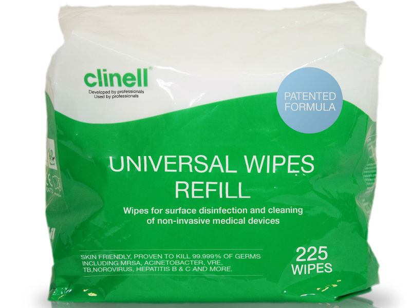Clinell Universal Wipes Refills Pk 225