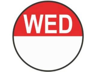 Day Dot Food Rotation Label Wednesday Roll 1000 : 3506