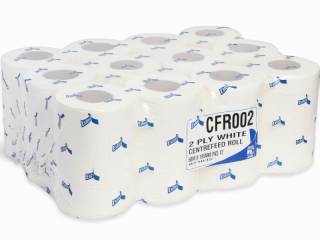 White 2ply Mini Centrefeed Rolls Case 12 : 1226