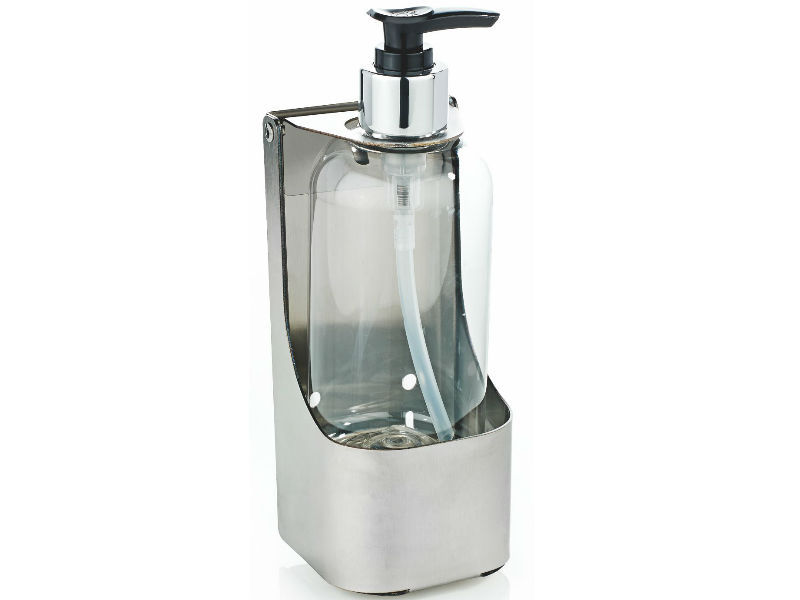Stainless Steel Soap Dispenser Bottle Holder Single